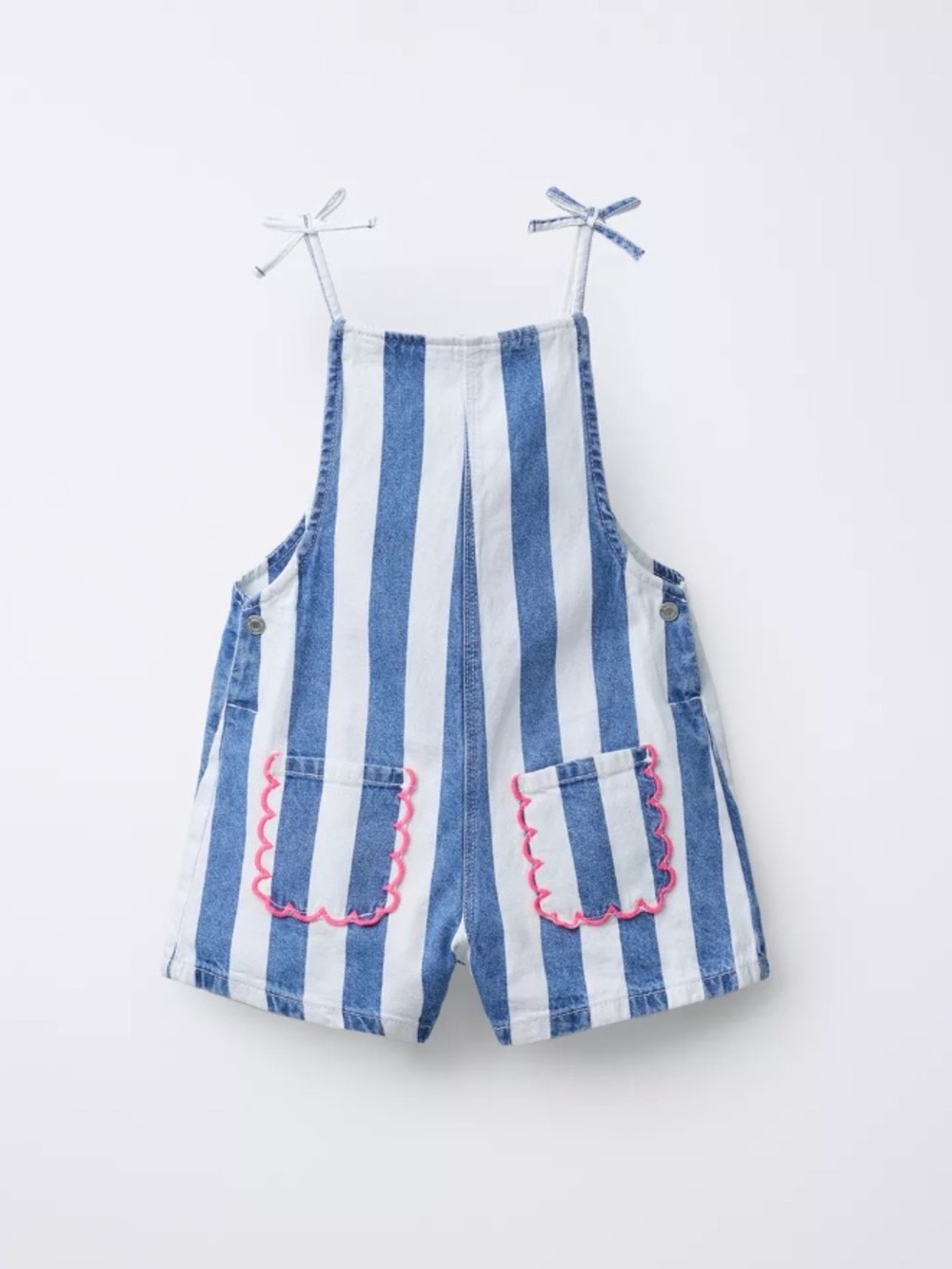 Zara striped denim romper